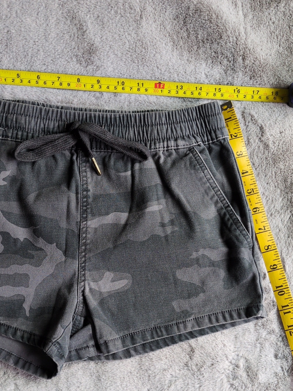 Camo Jean Shorts with Pockets - Size Medium